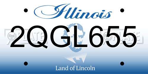2QGL655 Illinois License Plate