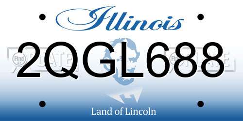 2QGL688 Illinois License Plate