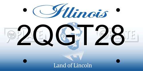 2QGT28 Illinois License Plate