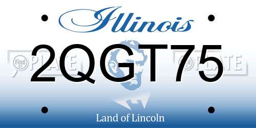 2QGT75 Illinois License Plate