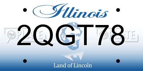 2QGT78 Illinois License Plate