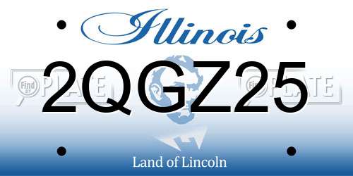 2QGZ25 Illinois License Plate