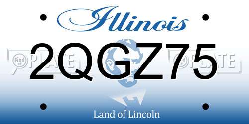2QGZ75 Illinois License Plate