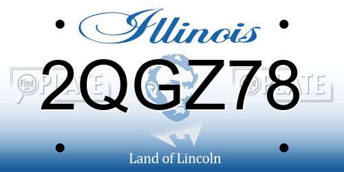 2QGZ78 Illinois License Plate