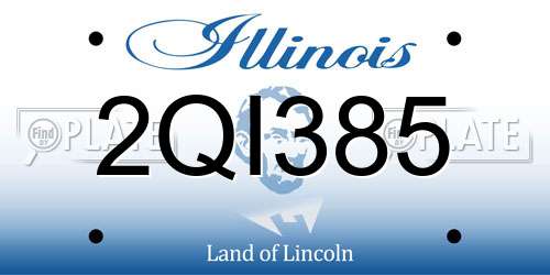 2QI385 Illinois License Plate