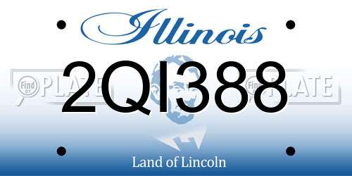 2QI388 Illinois License Plate