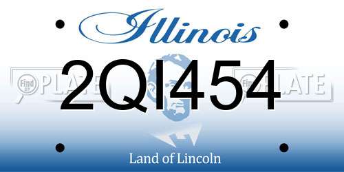 2QI454 Illinois License Plate