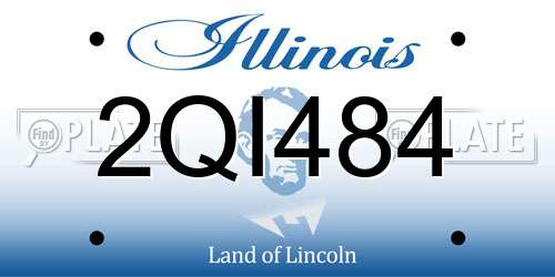 2QI484 Illinois License Plate