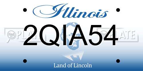 2QIA54 Illinois License Plate