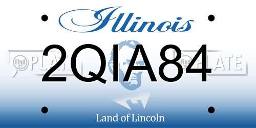 2QIA84 Illinois License Plate