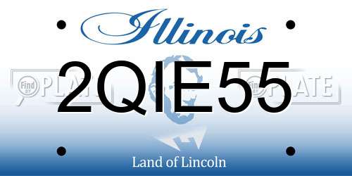 2QIE55 Illinois License Plate