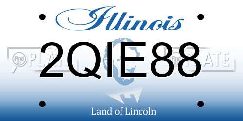 2QIE88 Illinois License Plate
