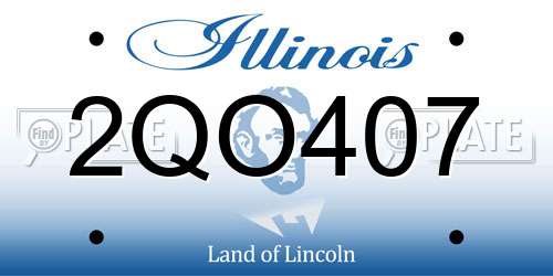 2QO407 Illinois License Plate