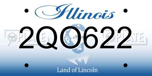 2QO622 Illinois License Plate