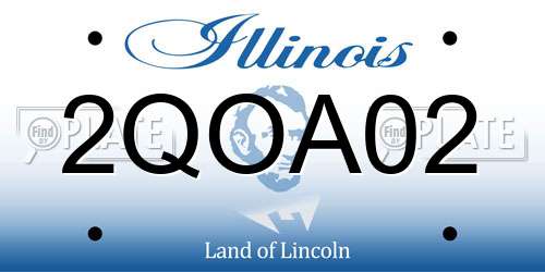 2QOA02 Illinois License Plate
