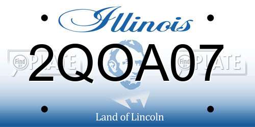 2QOA07 Illinois License Plate