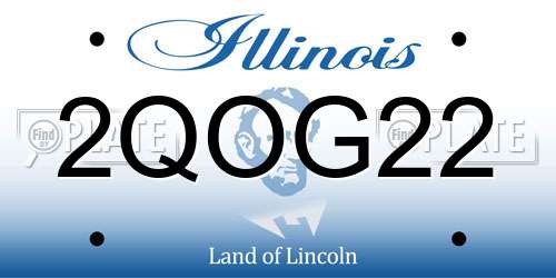 2QOG22 Illinois License Plate