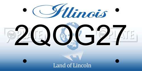 2QOG27 Illinois License Plate