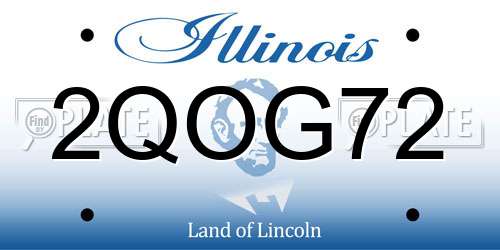 2QOG72 Illinois License Plate