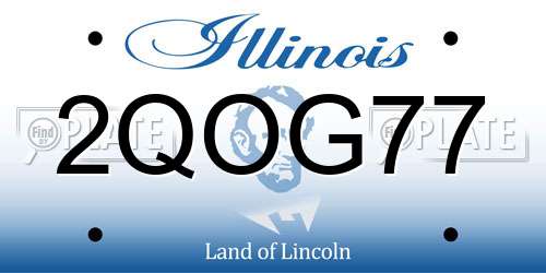 2QOG77 Illinois License Plate