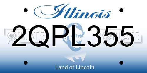 2QPL355 Illinois License Plate
