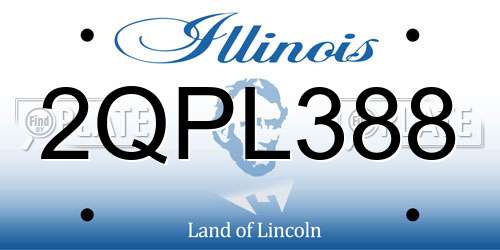 2QPL388 Illinois License Plate