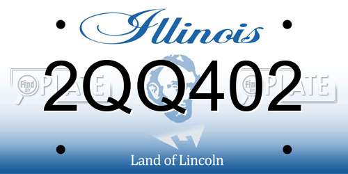 2QQ402 Illinois License Plate