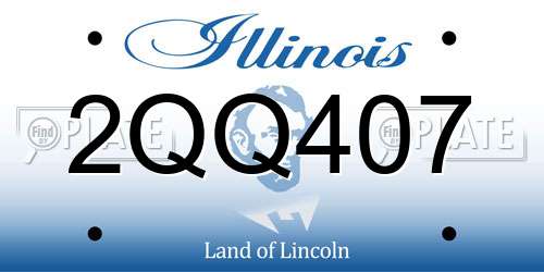2QQ407 Illinois License Plate