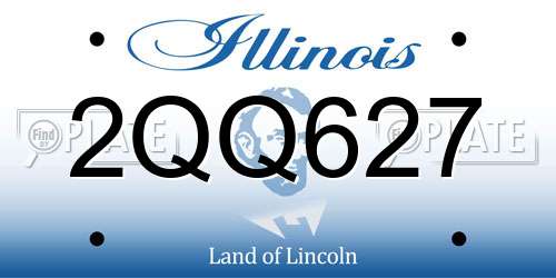 2QQ627 Illinois License Plate