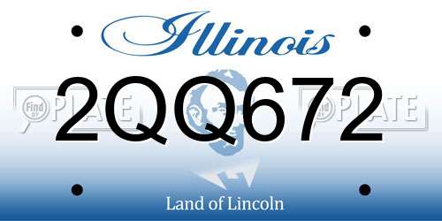 2QQ672 Illinois License Plate
