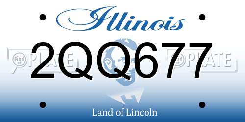2QQ677 Illinois License Plate