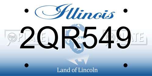 2QR549 Illinois License Plate
