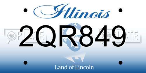 2QR849 Illinois License Plate