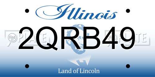 2QRB49 Illinois License Plate