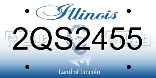 2QS2455 Illinois License Plate