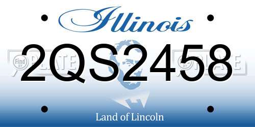2QS2458 Illinois License Plate