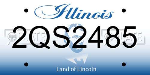 2QS2485 Illinois License Plate
