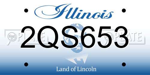 2QS653 Illinois License Plate
