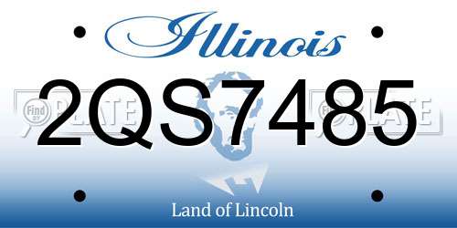 2QS7485 Illinois License Plate