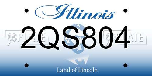 2QS804 Illinois License Plate