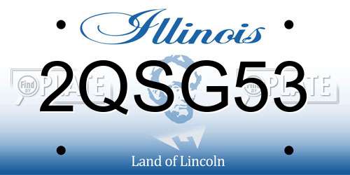 2QSG53 Illinois License Plate