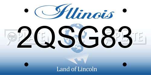 2QSG83 Illinois License Plate