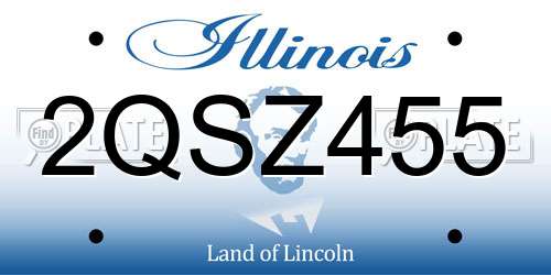 2QSZ455 Illinois License Plate