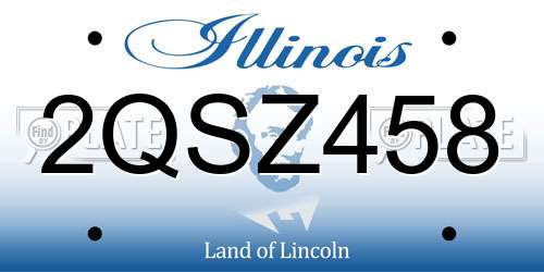 2QSZ458 Illinois License Plate