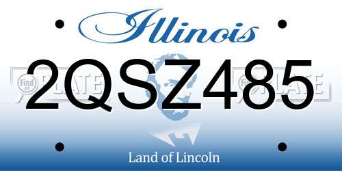 2QSZ485 Illinois License Plate