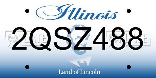 2QSZ488 Illinois License Plate
