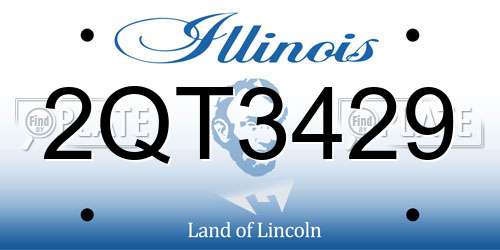 2QT3429 Illinois License Plate