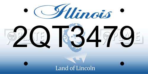 2QT3479 Illinois License Plate