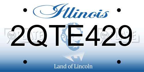 2QTE429 Illinois License Plate