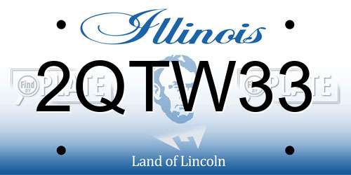 2QTW33 Illinois License Plate